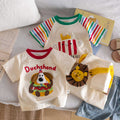 Boys' short-sleeved T-shirt, summer 2025 new style, handsome short-sleeved top, baby boy's clothes, summer base layer.