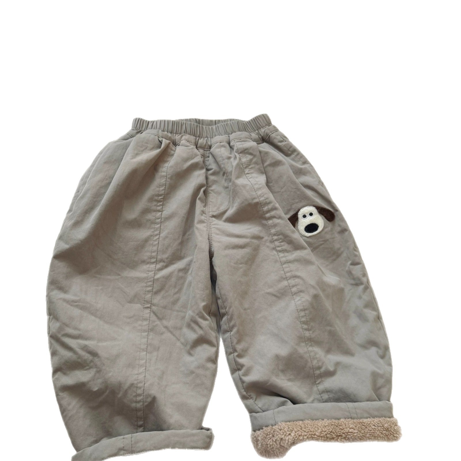 2025 New Style Fleece-Lined Pants for Boys, Stylish Cartoon Casual Pants, Handsome Thickened Long Pants for Toddlers
